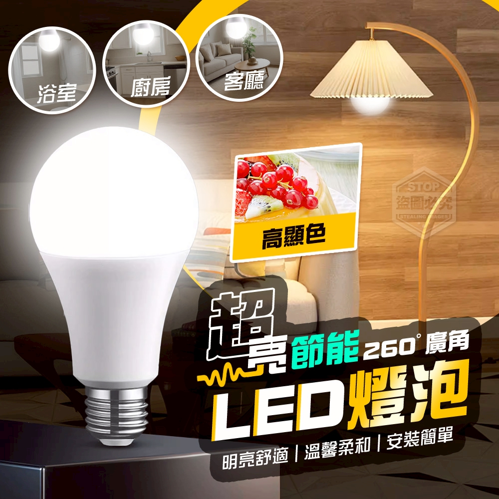 預購-03/09免100▲S61-P-超亮節能260°廣角LED燈泡(4個)
